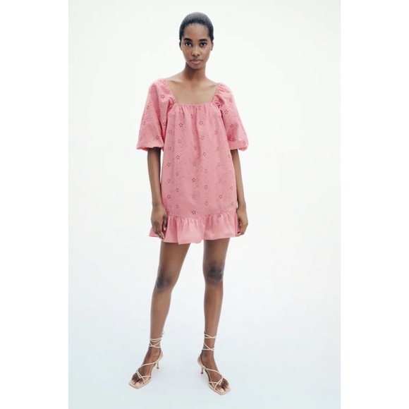 Zara Dresses Nwt Zara Openwork Embroidered Mini Dress Poshmark